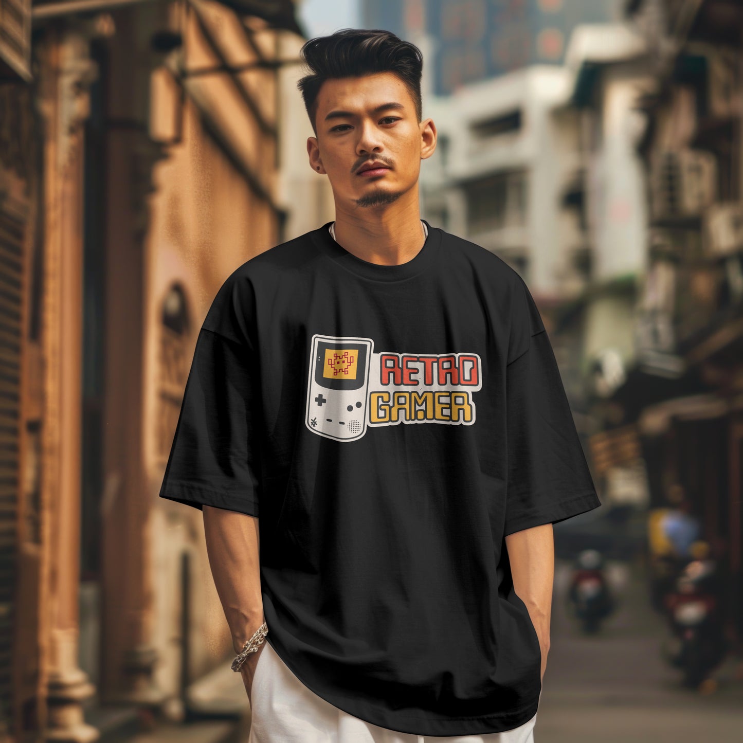 Retro Gamer Premium Oversized T-Shirt