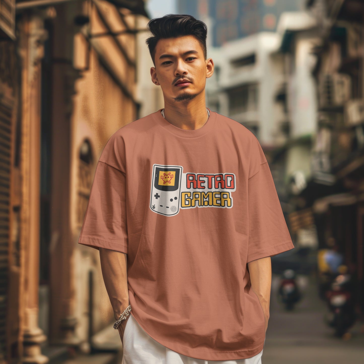 Retro Gamer Premium Oversized T-Shirt