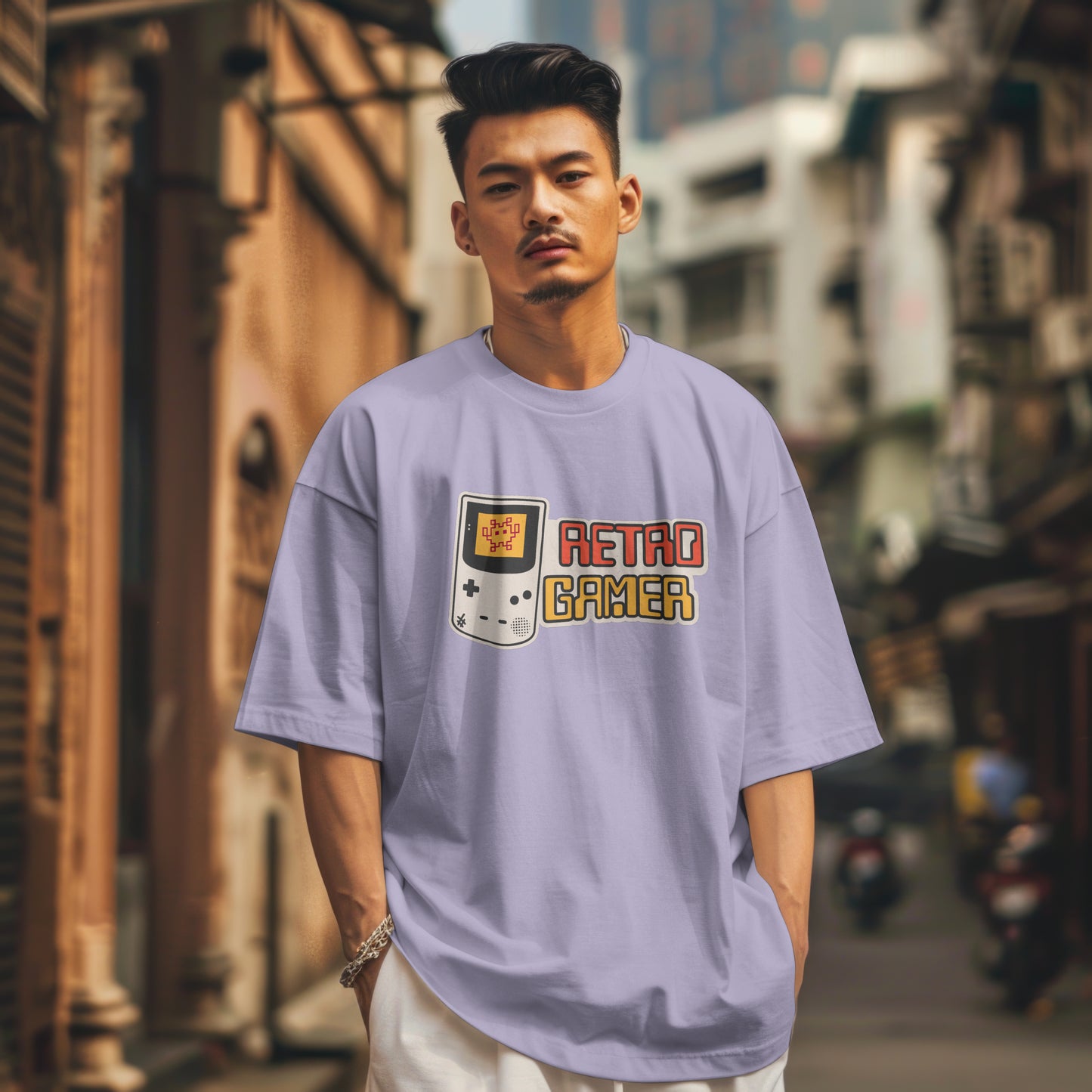 Retro Gamer Premium Oversized T-Shirt