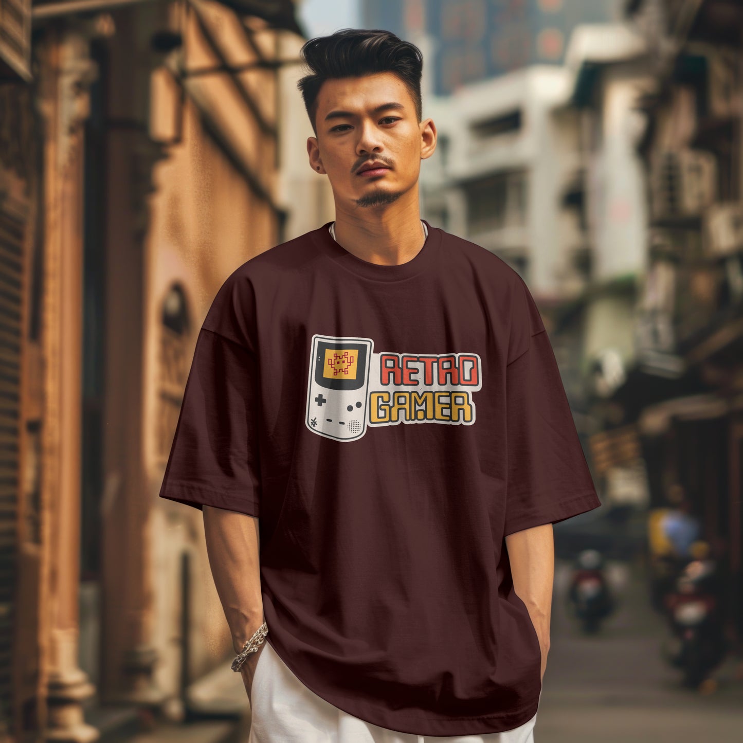 Retro Gamer Premium Oversized T-Shirt