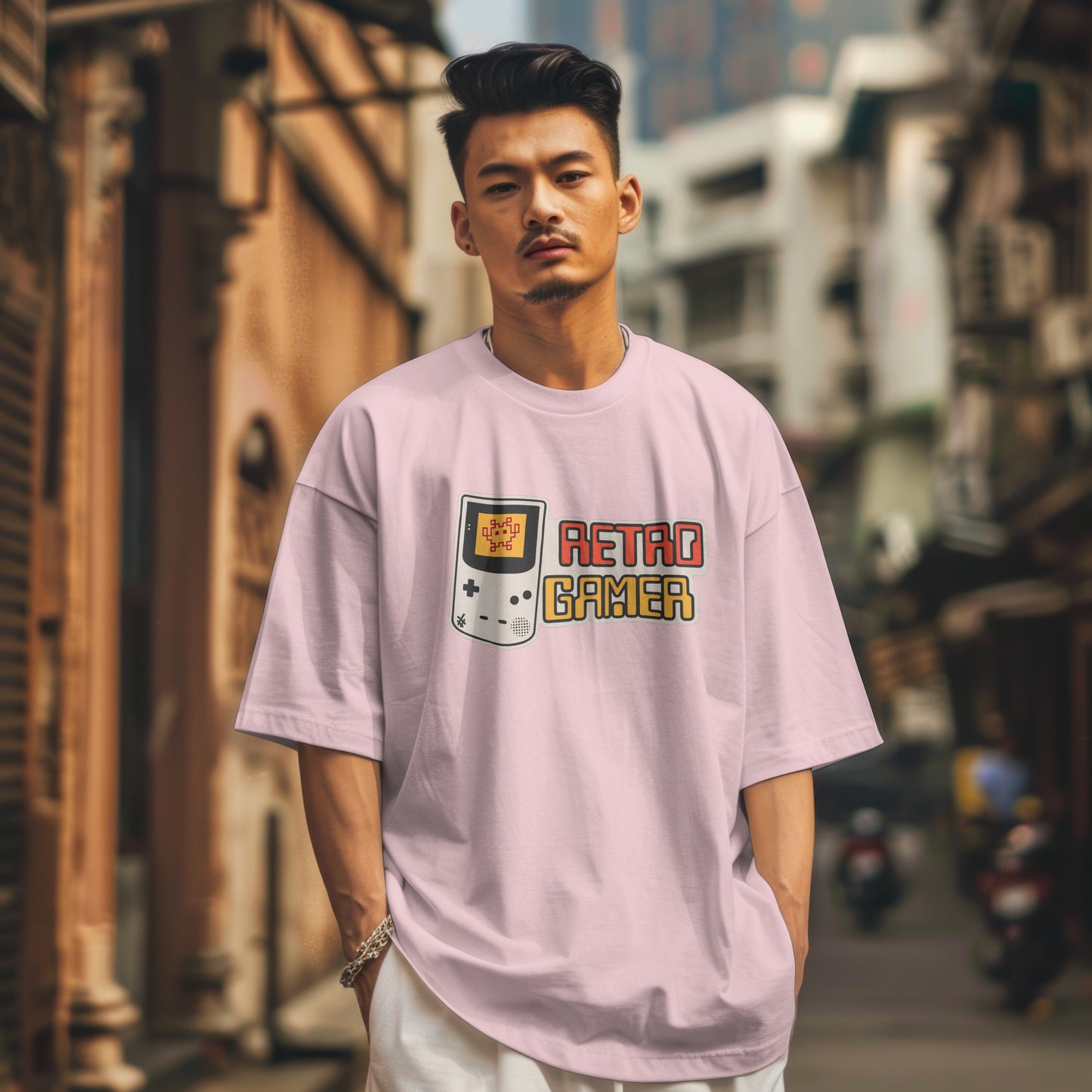 Retro Gamer Premium Oversized T-Shirt