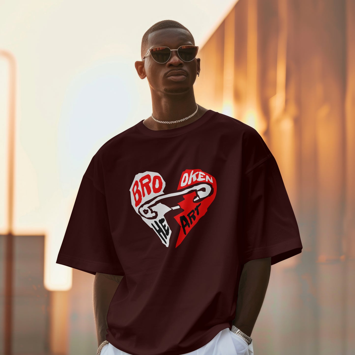 Broken Heart Premium Oversized T-Shirt