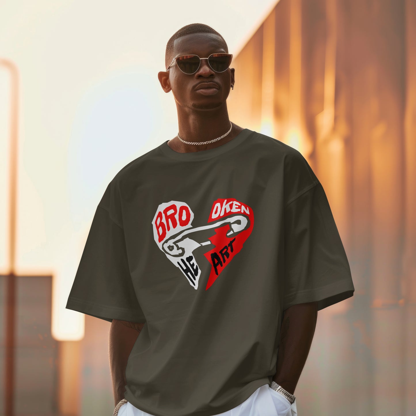 Broken Heart Premium Oversized T-Shirt