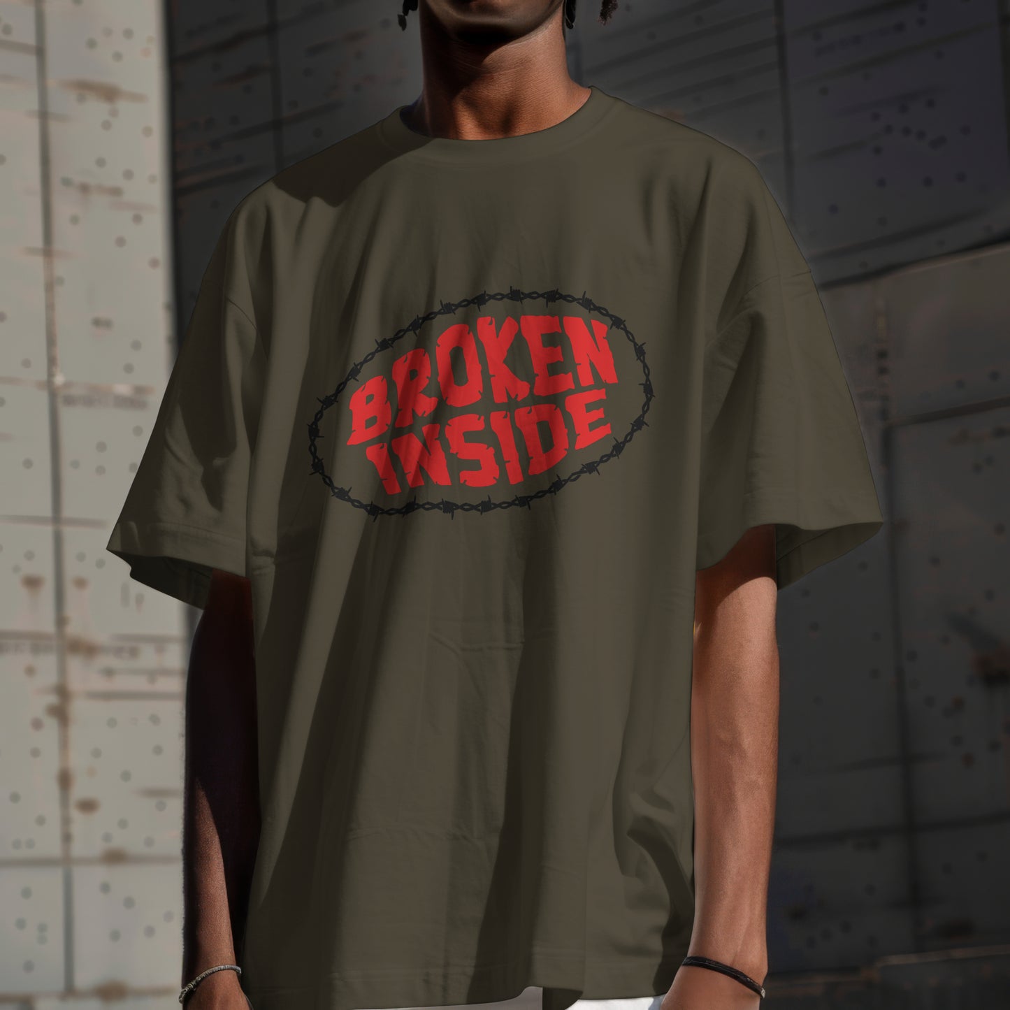 Broken Inside Premium Oversized T-Shirt