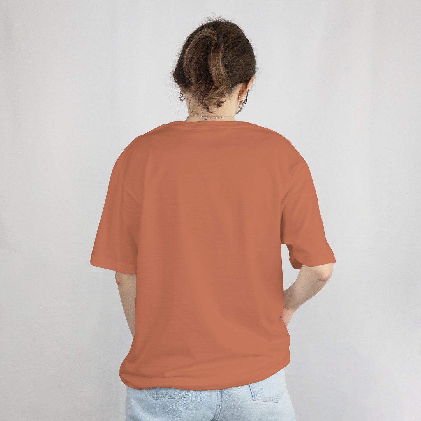 Coral Solid Premium Oversized T-Shirt