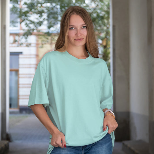Mint Solid Premium Oversized T-Shirt