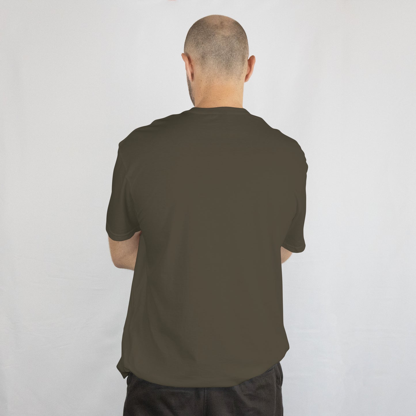 Olive Green Solid Premium Oversized T-Shirt