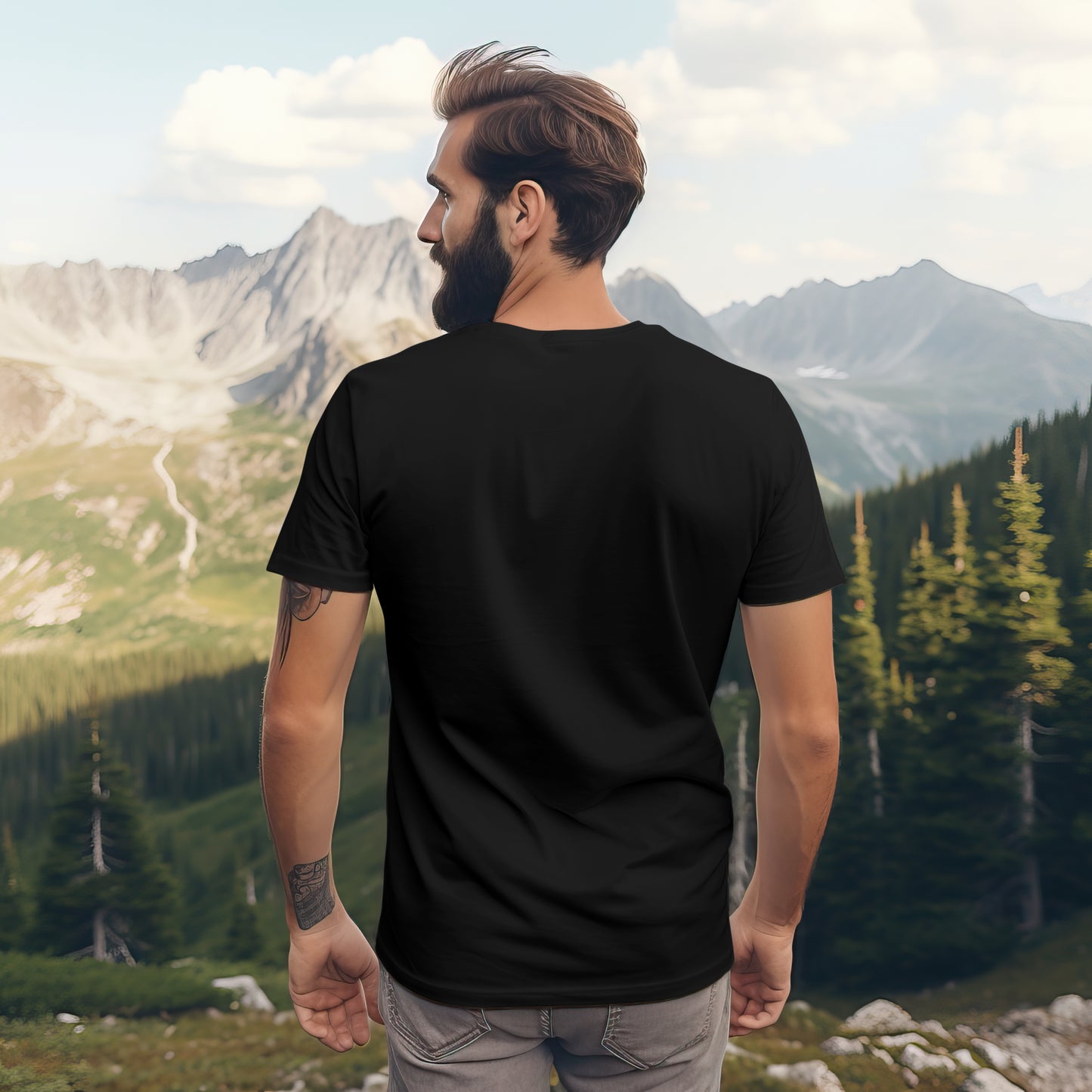 Black Solid Classic Crew T-Shirt