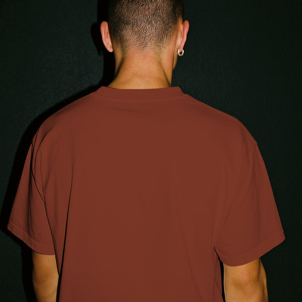 Brick Red Solid Classic Crew T-Shirt
