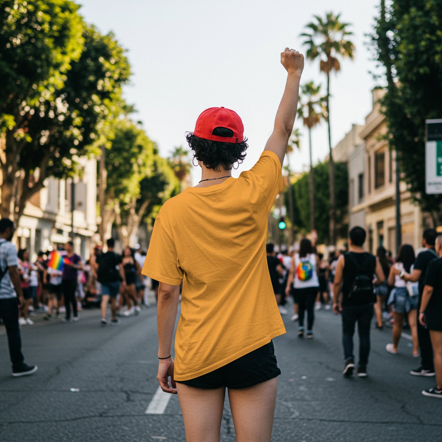Golden Yellow Solid Classic Crew T-Shirt