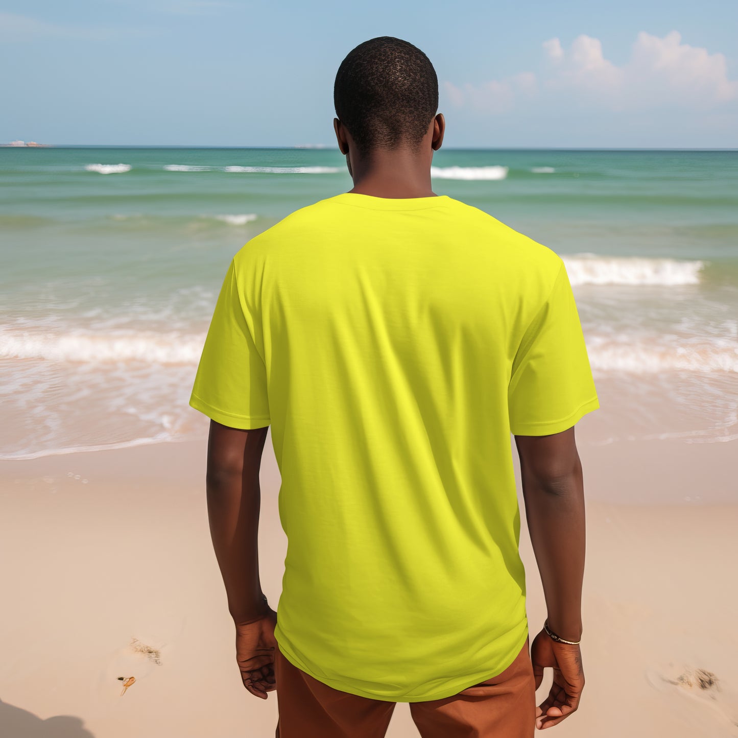 New Yellow Solid Classic Crew T-Shirt