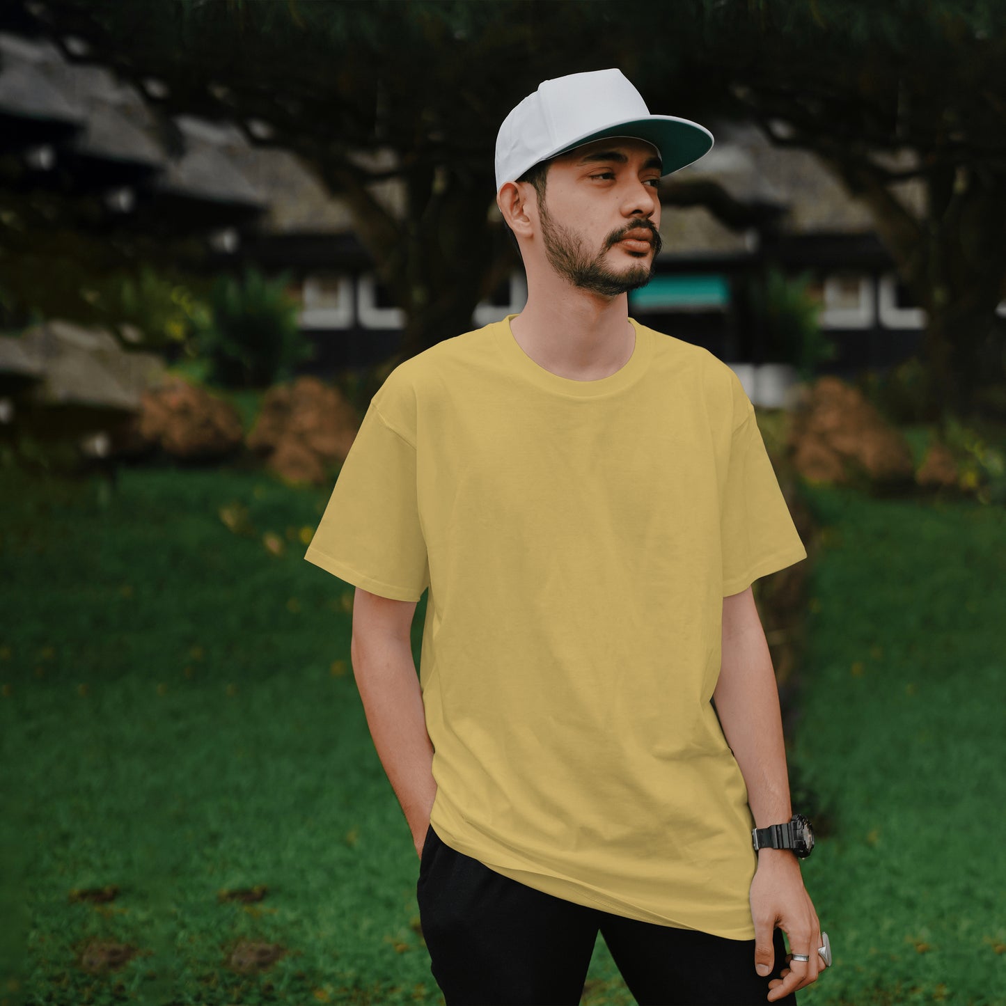 Yellow Solid Classic Crew T-Shirt