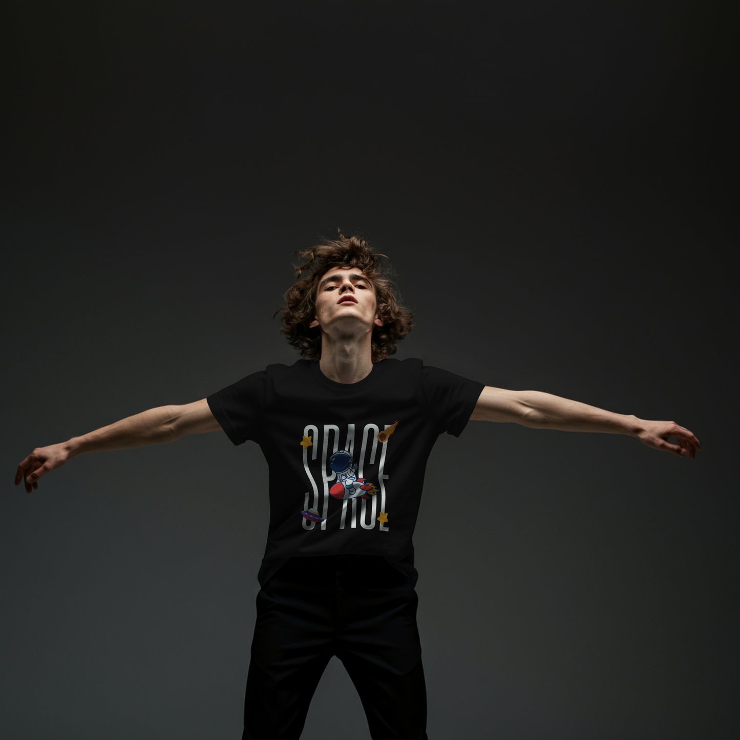 Space Typography Classic Crew T-Shirt