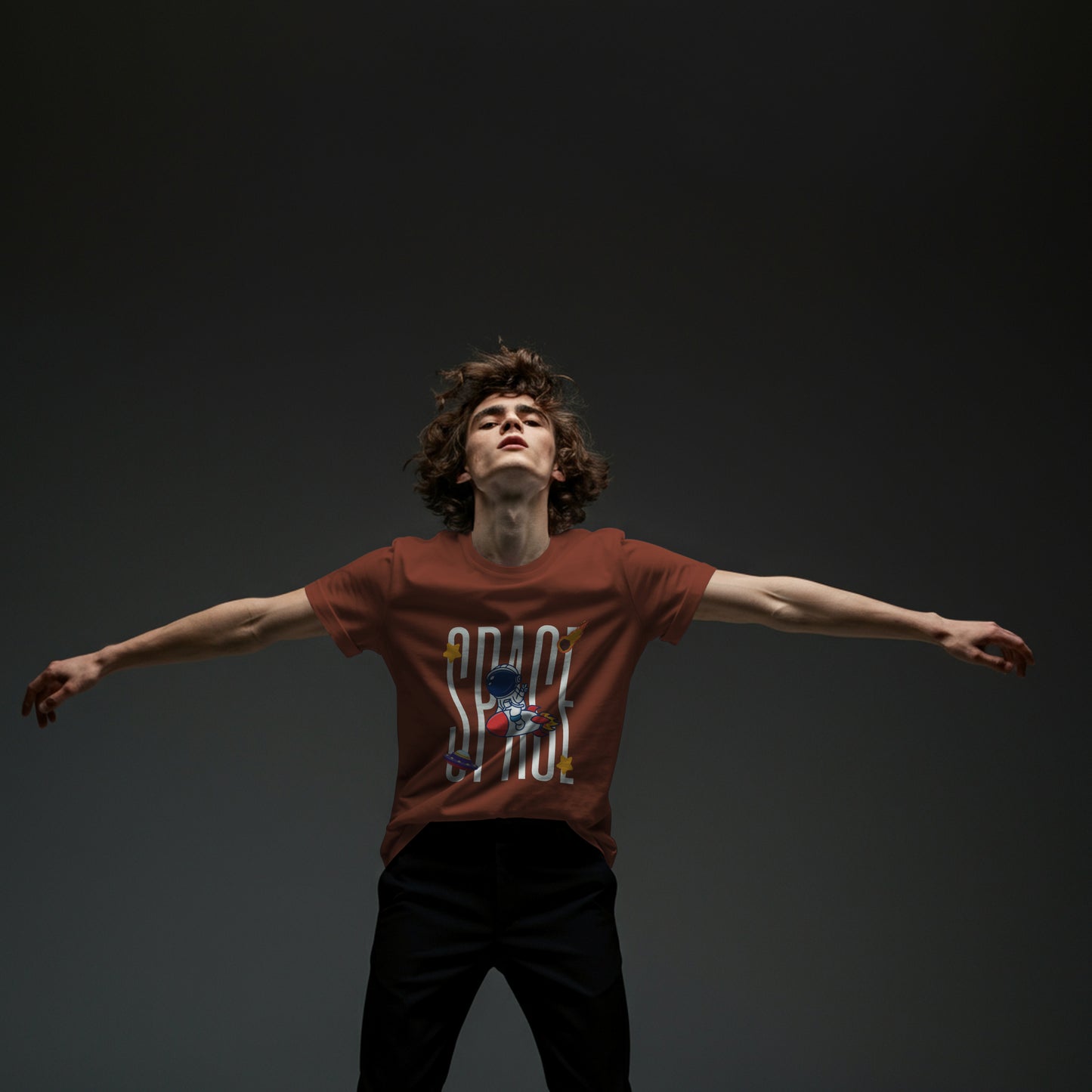 Space Typography Classic Crew T-Shirt