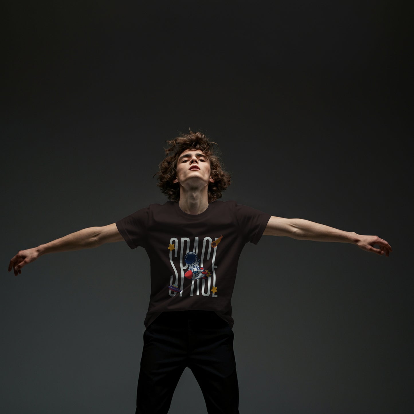 Space Typography Classic Crew T-Shirt