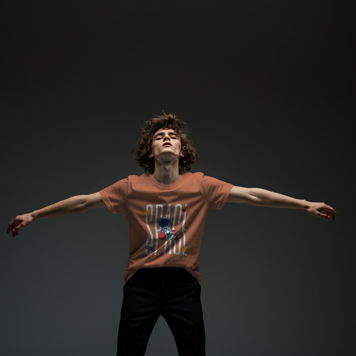 Space Typography Classic Crew T-Shirt