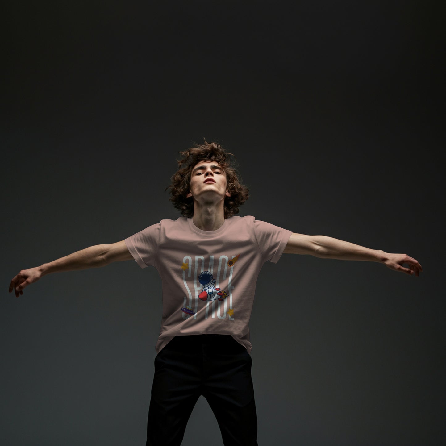 Space Typography Classic Crew T-Shirt