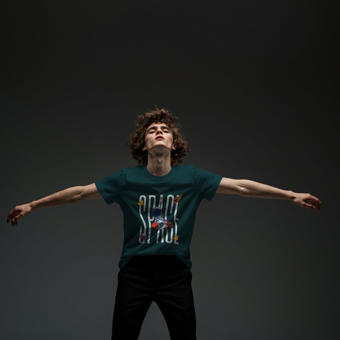 Space Typography Classic Crew T-Shirt