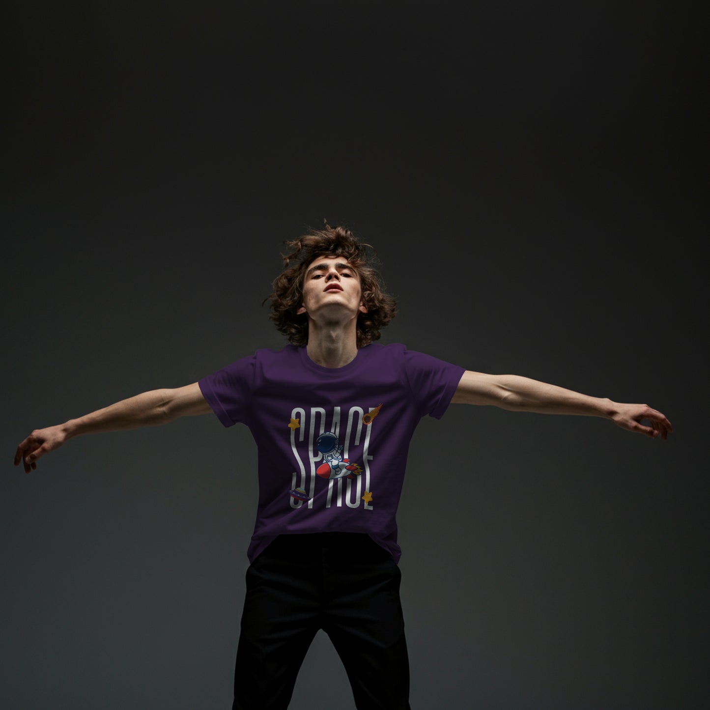 Space Typography Classic Crew T-Shirt