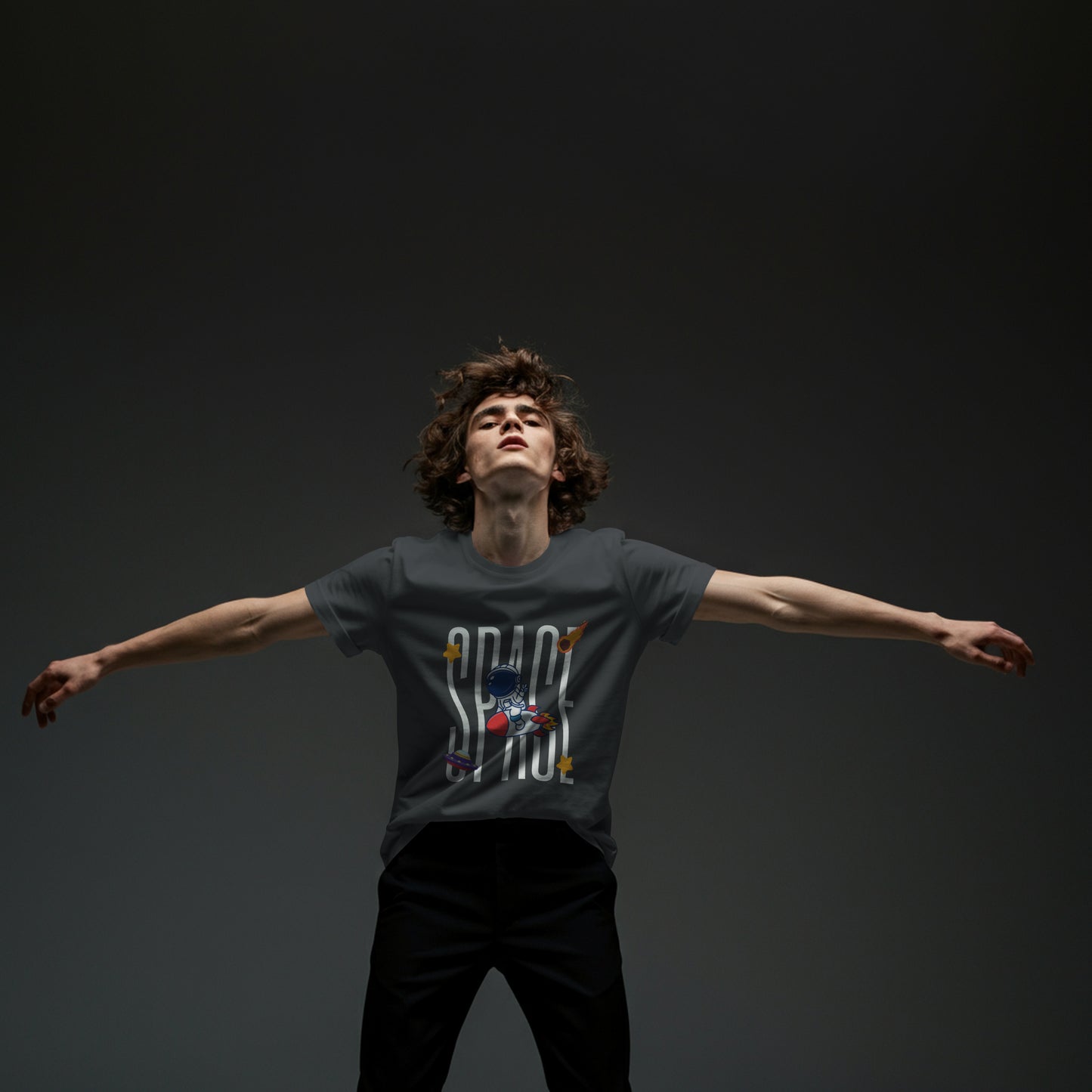 Space Typography Classic Crew T-Shirt